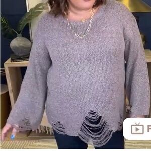 Easel distressed sweater